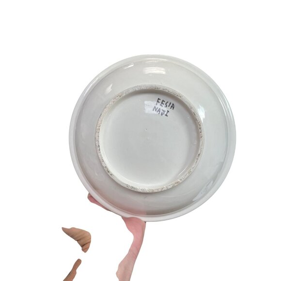 Moroccan Fes Glazed Handpainted Tagine Artisan Pottery 8"x9.5" SKU 9340-R1S2 - Picture 5 of 9